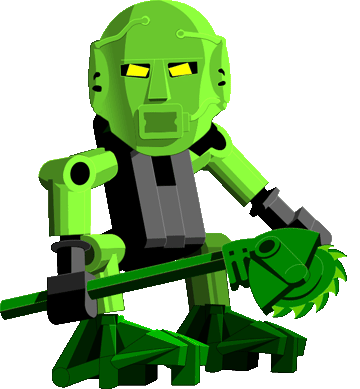 Animation of Matau wiggling his shoulders back and forth while staring directly at you.