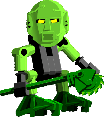 Animation of Matau wiggling his shoulders back and forth while staring directly at you.